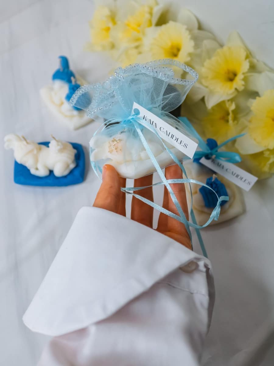 Marturii Botez lumanare BABY - saculet & eticheta - imagine 11